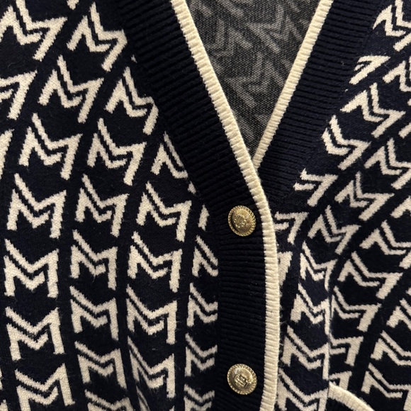 Maje Monogrammed Jacquard Cardigan - Picture 4 of 4